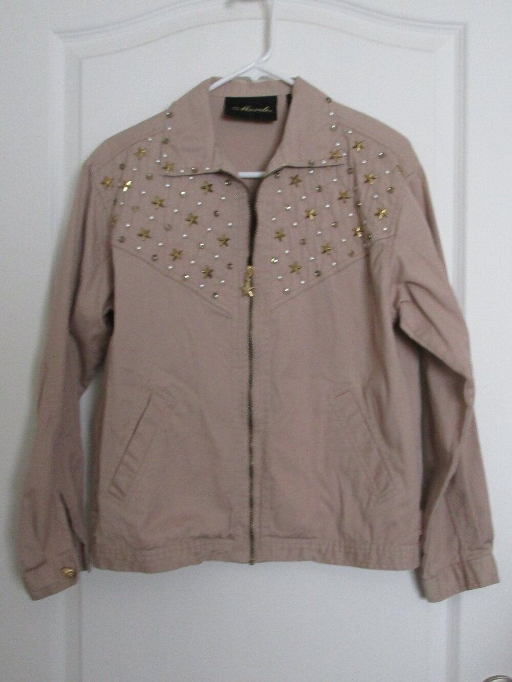 rhinestone studded 100% cotton jacket